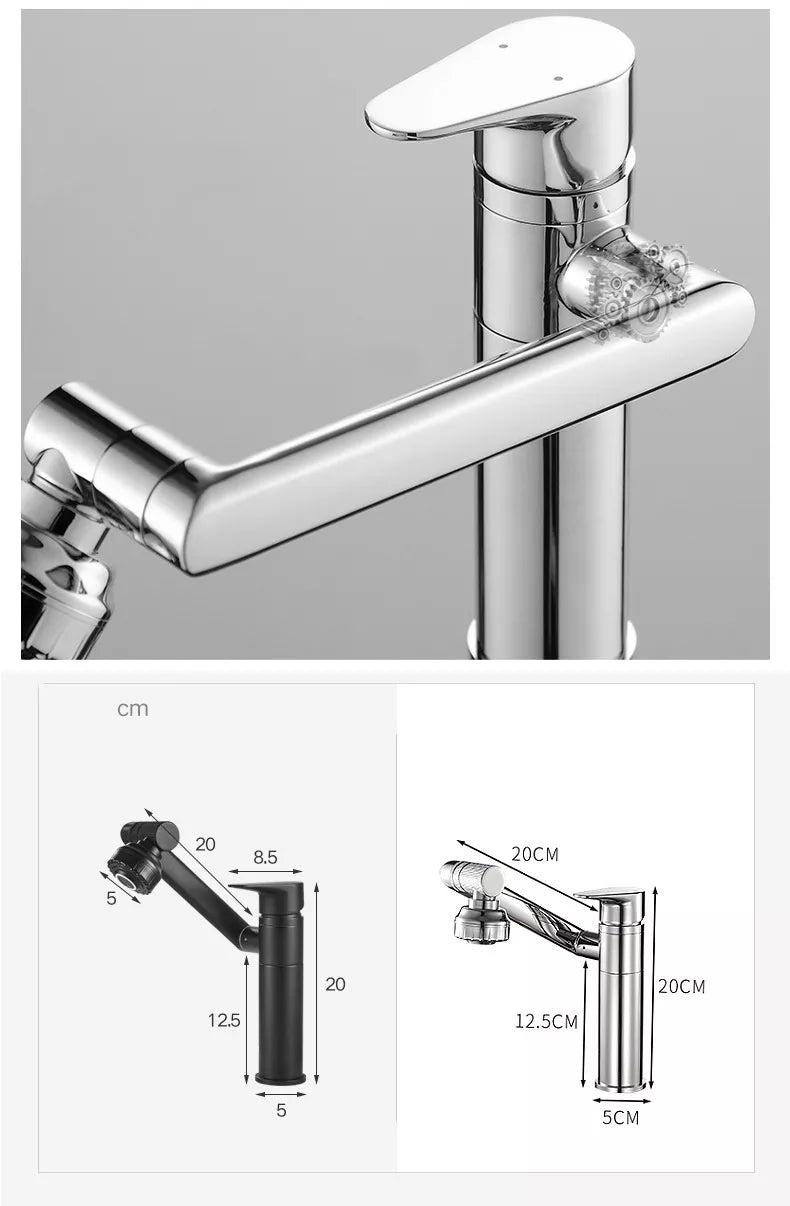 Faucet Bathroom Basin Tap Sink Mixer Black Golden Single