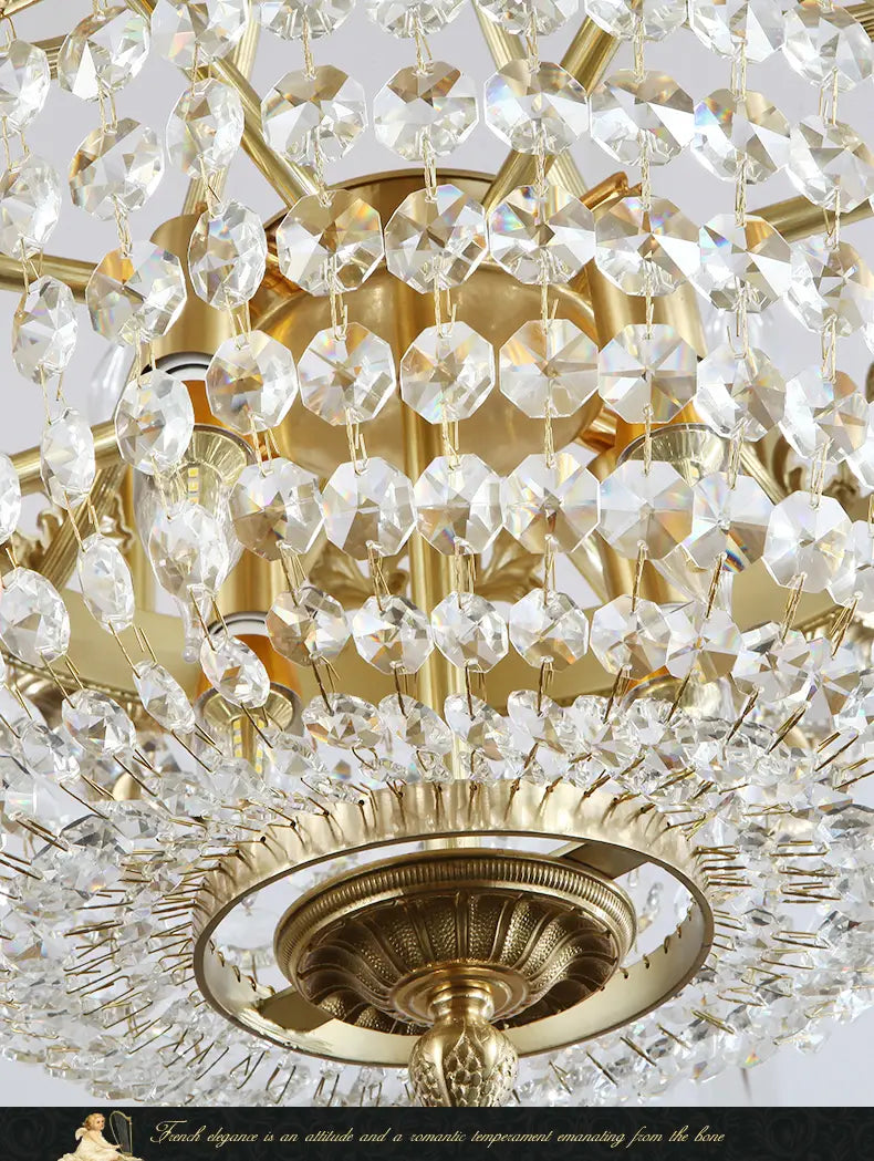Arcadia - European Brass Luxury Gold Hanging Lighting LED