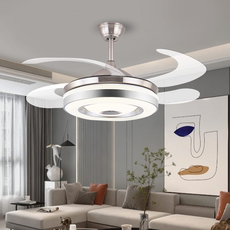 Modern Simple Invisible LED Ceiling Fan Lamp - Ideal for