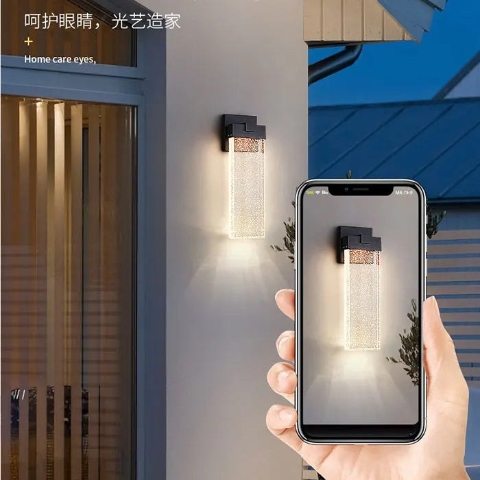 Modern LED waterproof Wall light with Essence Bubble Glass -