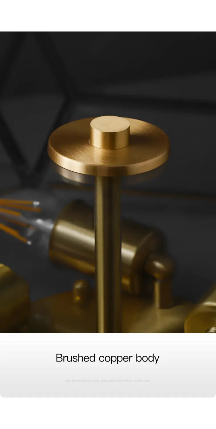 Modern Style Gold Copper Design LED Chandelier For Living