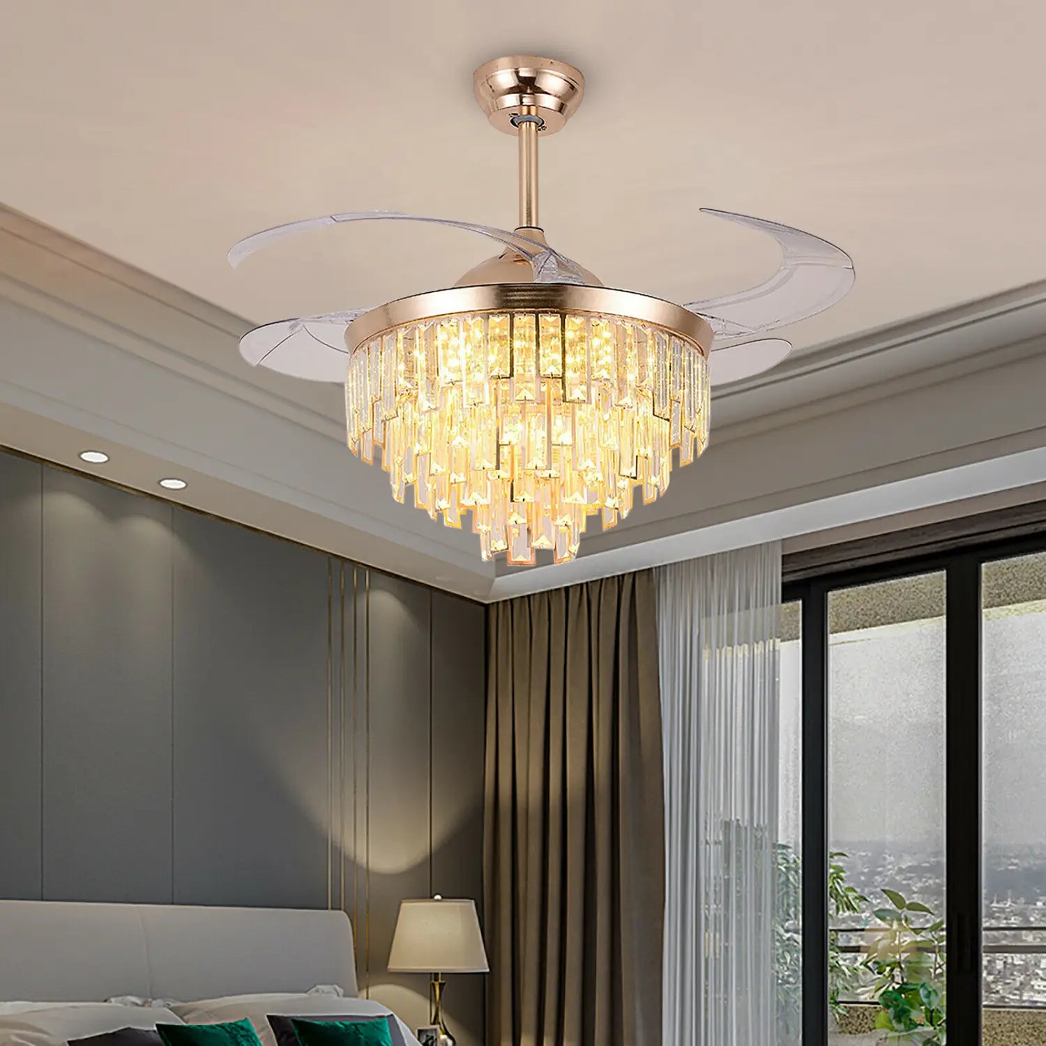 Modern Crystal Dimmable LED Ceiling Light - Chandelier Lamp