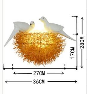 Bird Nest LED Wall Lamp Children Bedroom Study Room