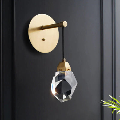 Modern Crystal LED Full Copper Wall Lamp