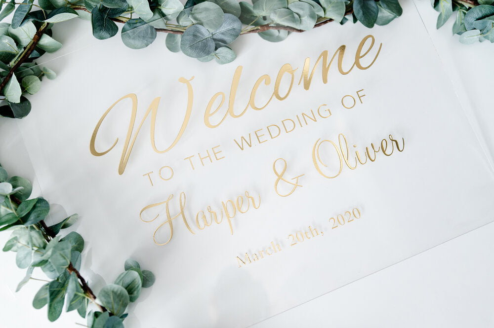 24 x 36 Frosted Acrylic Welcome Sign with White Acrylic Lettering – Von  Creative Co.