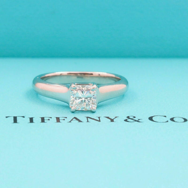 Tiffany & Co. Lucida .79 F VVS2 Diamond Engagement Ring Split Shank Sz 6.5, TIFFANY & CO.