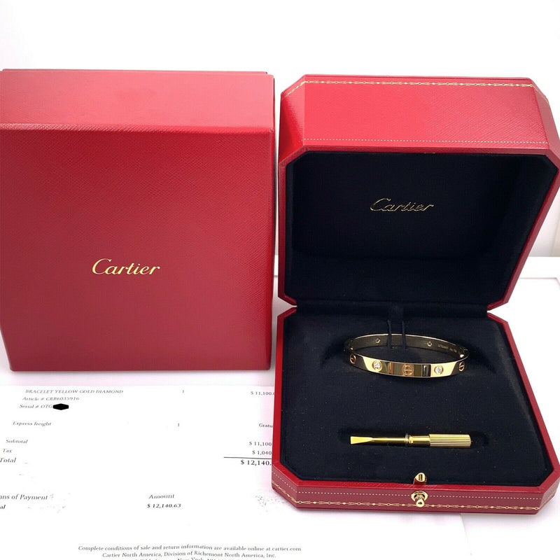 Cartier 'Love' Bracelet, 18K Rose Gold, Size 17 #517131 – Beladora