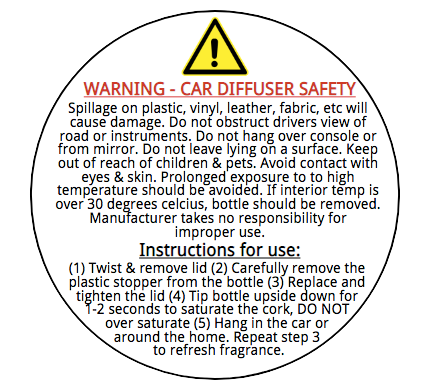 warning instruction flammable