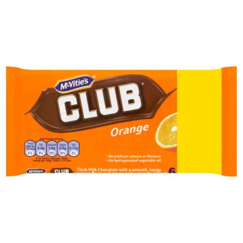 McVities Club Chocolate Orange Biscuit 6 Pack Made in UK – Overstock Plus