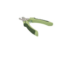 Green handle stainless steel professional grade pet groomer nail trimmers made by Coastel Pet Products.