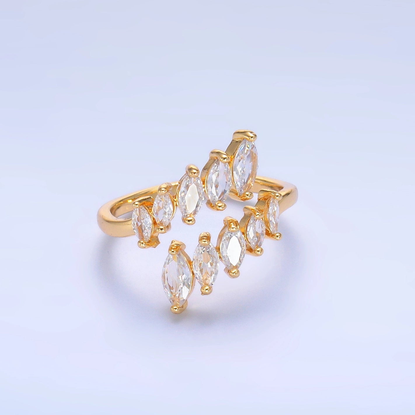 Dainty Gold Rhinestone Ring