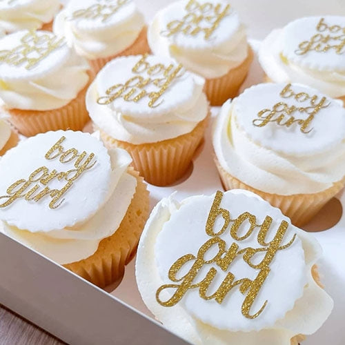 Pack de 12 caissettes à cupcakes - Fille ou Garçon ? - Collection Gender  Reveal - Jour de Fête - Gender Reveal - LICENCES ET THEMES