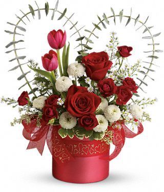 Arreglo floral de rosas rojas y tulipanes - Entrega en Dubai - Compre en  línea – El regalo perfecto Dubai®