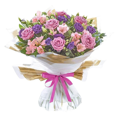 Meilleur bouquet de roses roses et violettes - Livraison GRATUITE de  cadeaux de fleurs aux EAU ! - Achetez maintenant - The Perfect Gift Dubai®