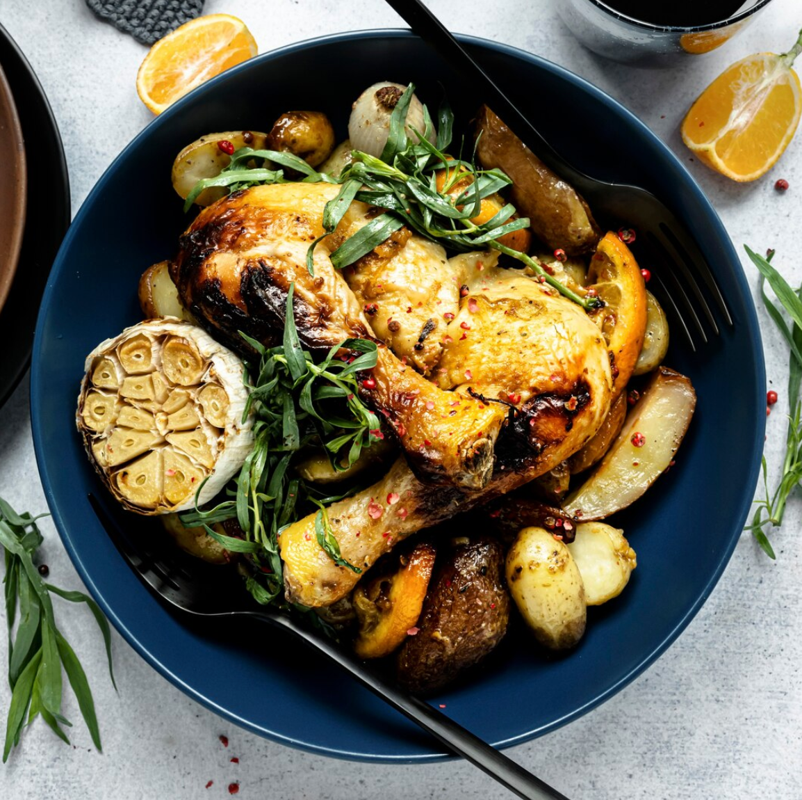 Tarragon Chicken Roast Herb for Health