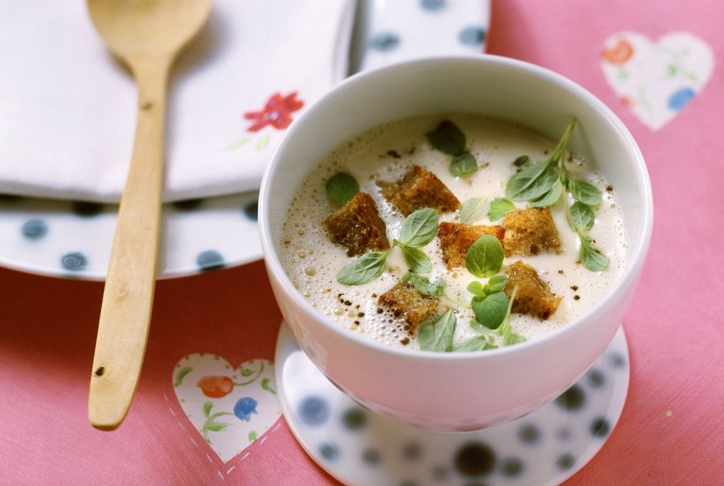 Marjoram herb soup Italian recipe