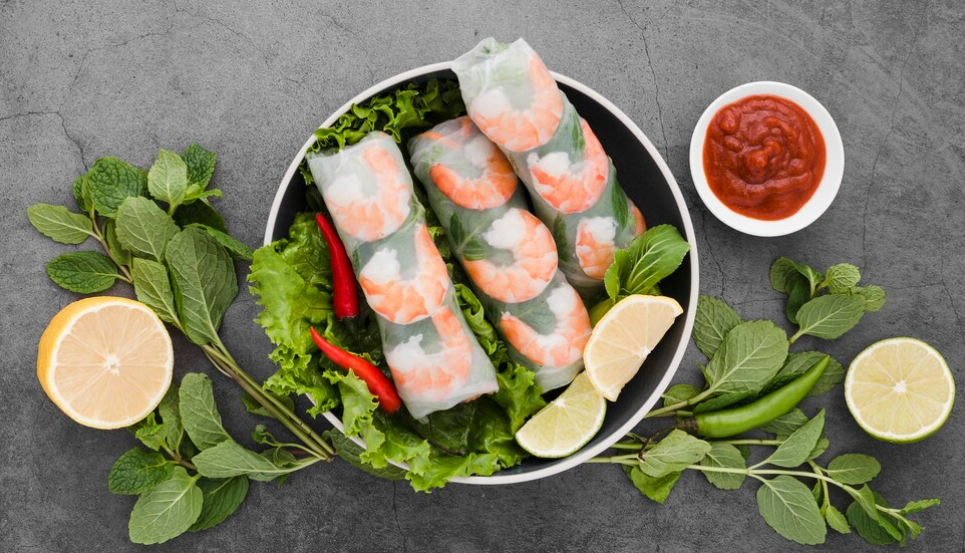 thai basil herb health Ocimum Basilicum spring rolls vietnam thailand