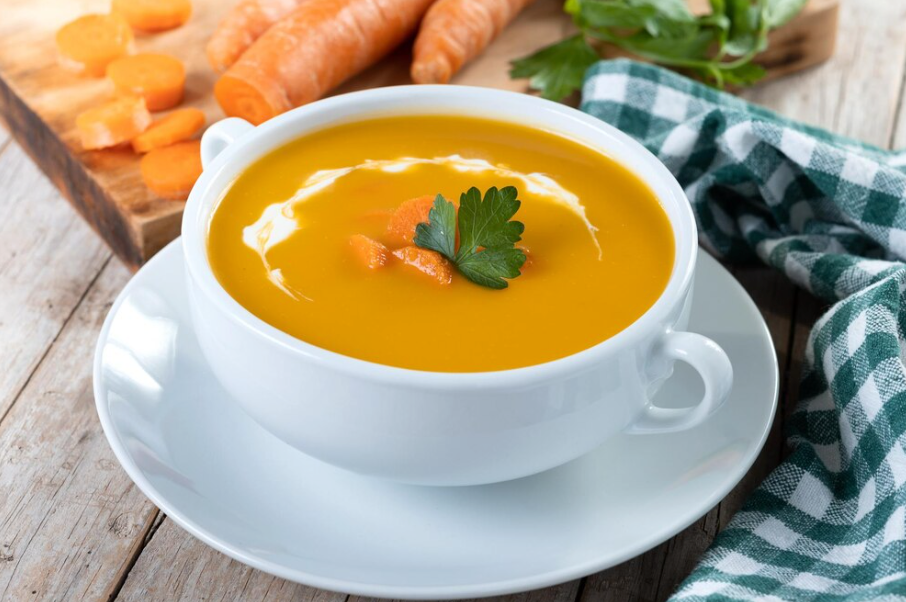 carrot cream herb parsley soup healthy recipe