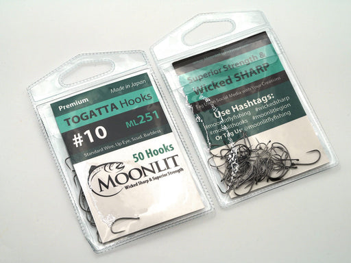 Moonlit TOGATTA ML101 Premium Barbless Hook (50 pack) — Leland Fly
