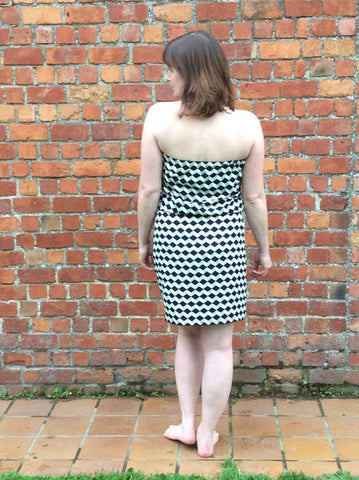 Strapless summer dress sewing pattern