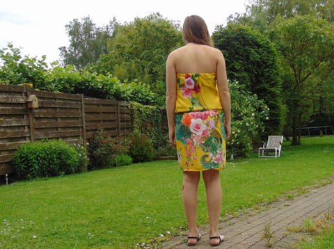 strapless summer dress PDF Sewing pattern 