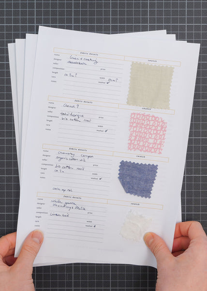 How and why you should create a fabric swatch book– CHARLOTTE KAN