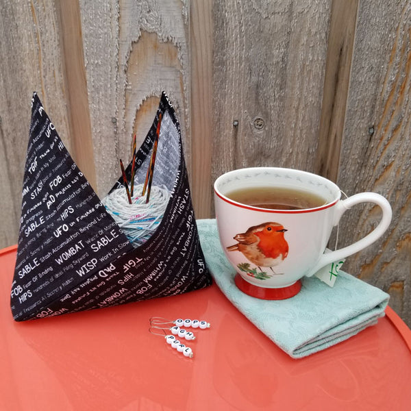Tsuno tie bag - bento bag - project bag sewing pattern - easye to sew bag - azuma bukuro