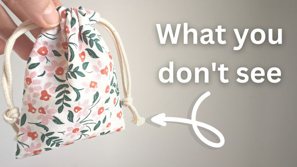 easy and fast self lining drawstring bag video tutorial