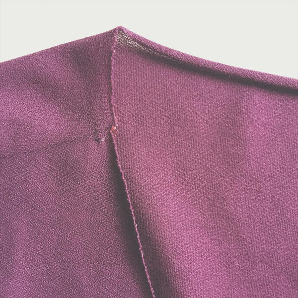 using raw edges with knit hems - raw edge knit fabric neck line