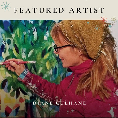 Diane Culhane, artist portrait while painting