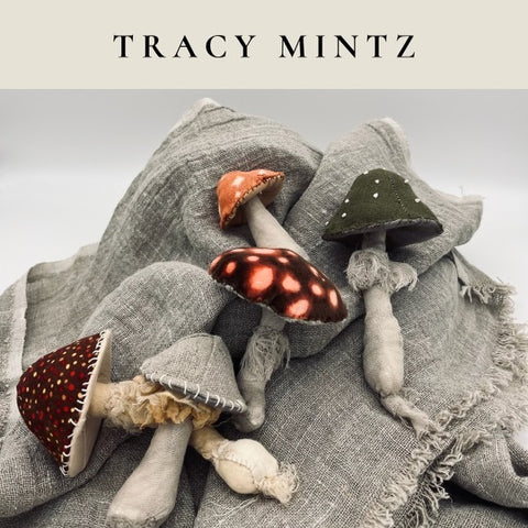 Tracy Mintz knit mushrooms