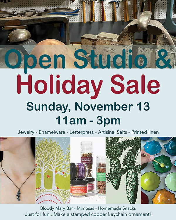 open studio and holiday sale November 13 2022