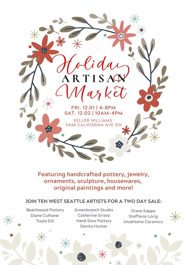 west seattle holiday artisan market, art show pop-up