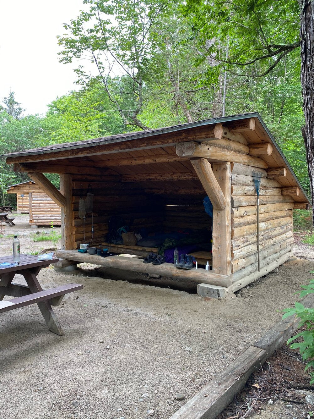 Our lean-to home for a day and night as we waited for better weather