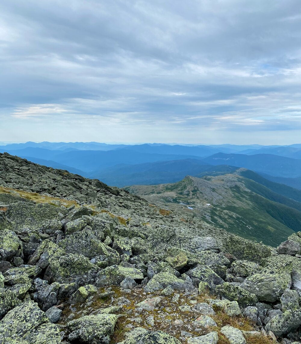 View heading from Mt Washington towards Mount Eisenhower