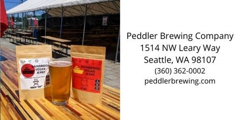 Peddler Brewing Carries Bainbridge Vegan Jerky