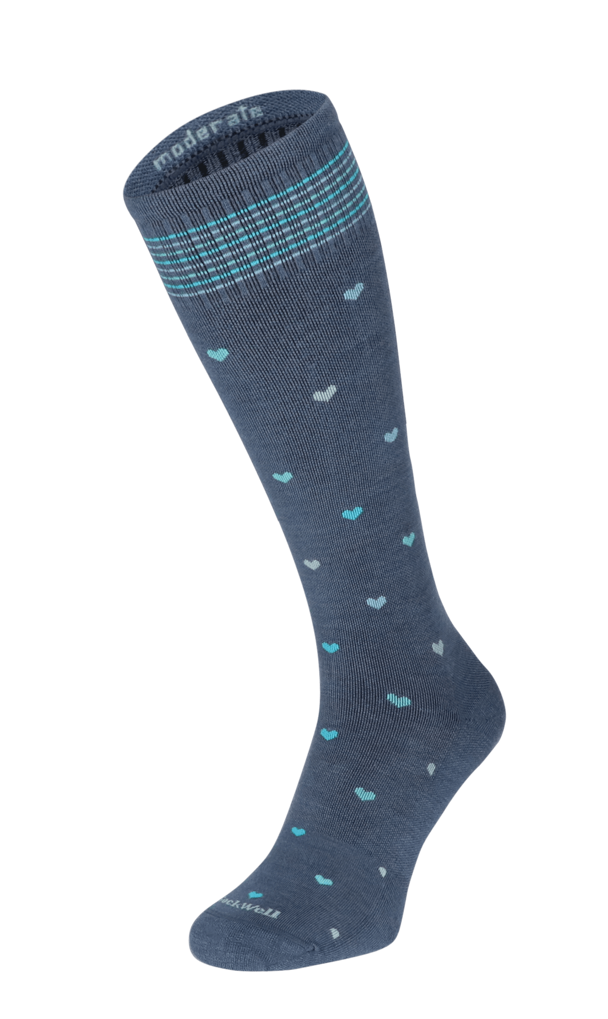 Sockwell Compressiesok Dames Full Heart Blauw  Stretch