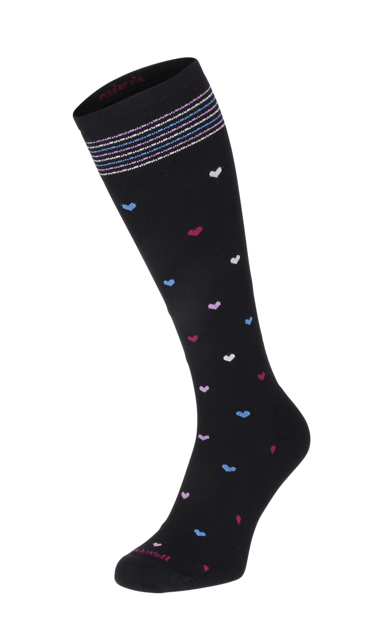 Sockwell Compressiesok Dames Full Heart Zwart  Stretch