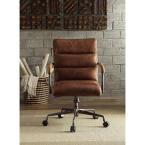 Harith Retro Brown Top Grain Leather Office Chair