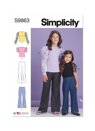 Simplicity 9113 Misses' Tunic, Top & Pull On Pants