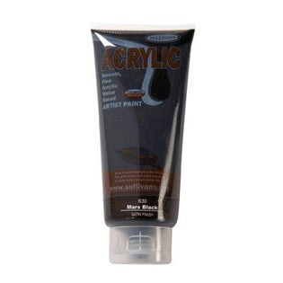 Reeves Acrylic Paint Mars Black, tube 200 ml, Reeves acrylic paint