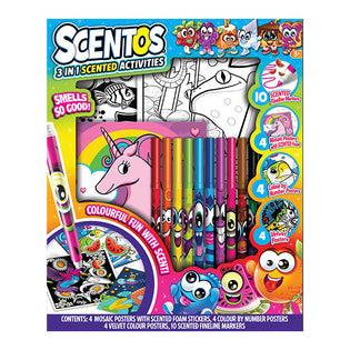  Scentos Scented Colored Pencils for Kids - Scratch N' Sniff -  Color Pencil Set - For Ages 3 and Up - 24 Pack : Toys & Games