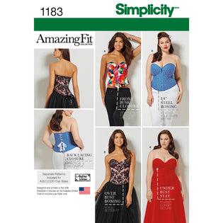 McCall's Pattern M7339 Misses' Over Bust or Under Bust Corsets by