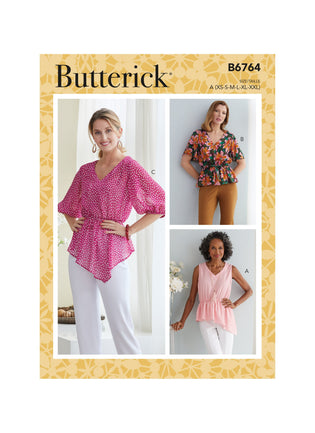 Butterick Pattern Misses' Top, Dress, Caftan, Jumpsuit and Pants, Y (XS, S,  M) 