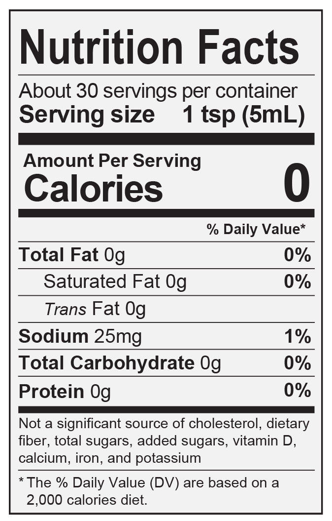 Scoldin' Gold Rush Nutrition Label