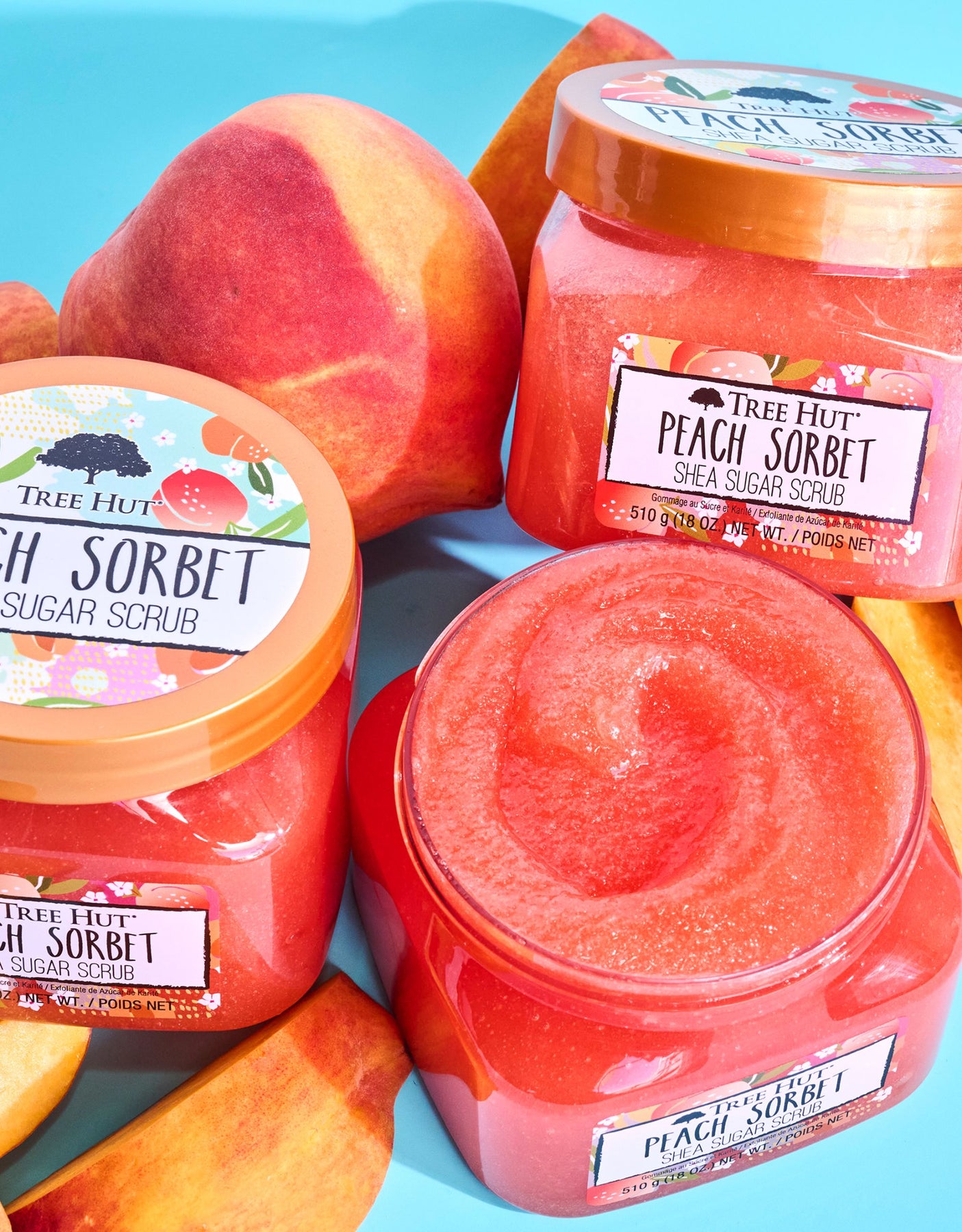 peach sorbet shea sugar scrub – Tree Hut Shea®