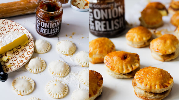 Brie and Onion Puffs 