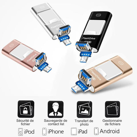 Clé Usb 3 En 1 Pour Smartphone: Sauvegardez Et Restaurez Votre Liste D –  Little Licorne