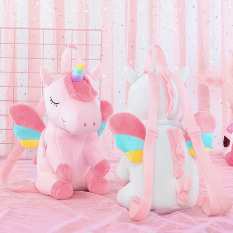 Licorne range pyjama blanc rose 55 cm DOUDOU ET COMPAGNIE