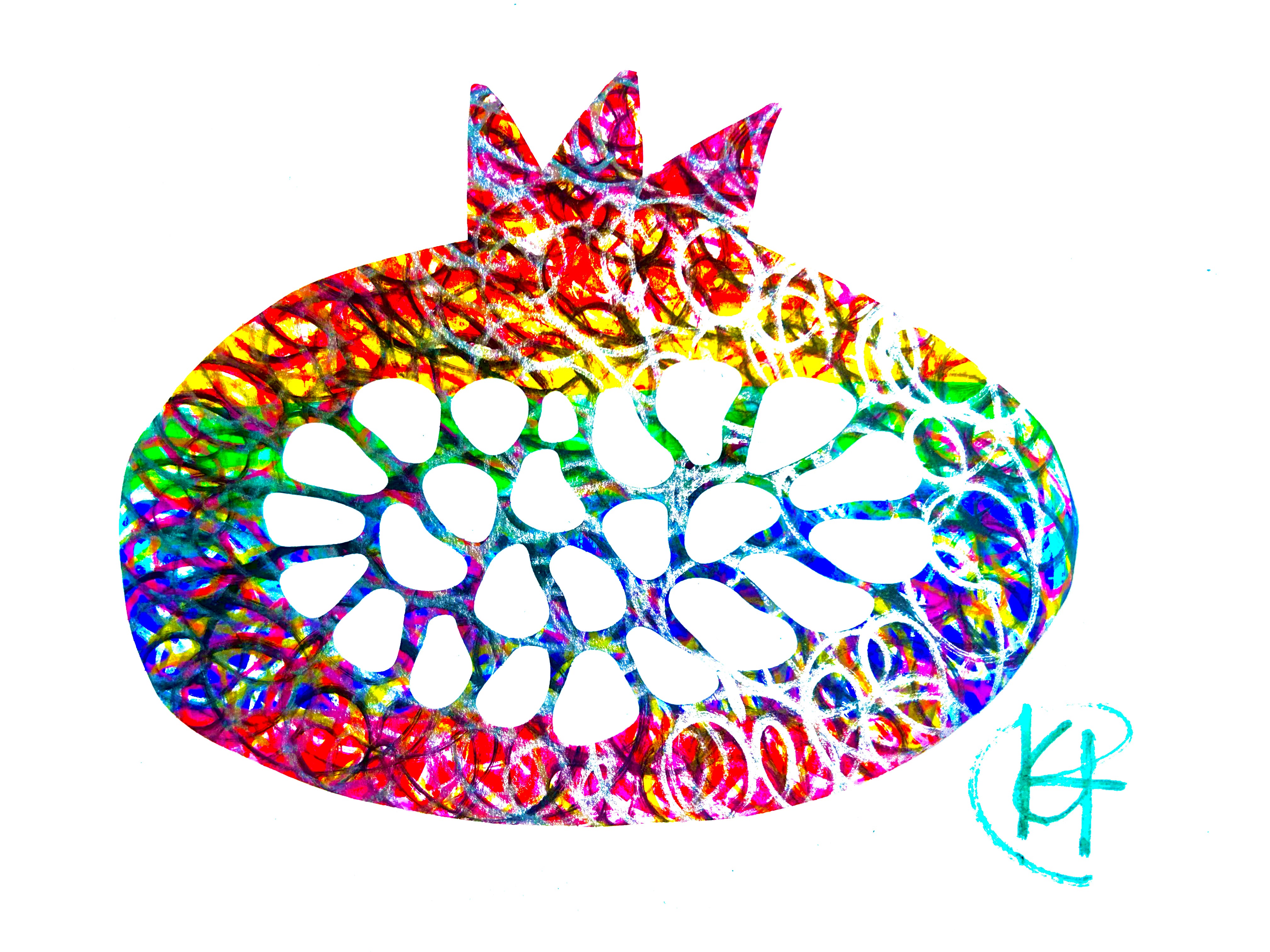 Pomegranate Heart Art